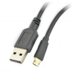 Przewód microUSB B - A Goobay Easy Twin+ dwustronny - 1m