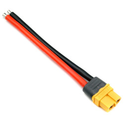 GNIAZDO ZŁĄCZE XT60H ŻEŃSKI Z PRZEWODAMI ORAZ OSŁONĄ 10CM 12 AWG