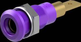 4 mm socket, plug-in connection, mounting Ø 8.1 mm, purple, 64.3040-26