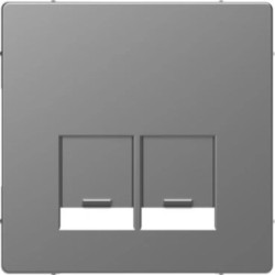 Merten Płytka centralna gniazda.2xRJ45 D-Life st.nierdzewna MTN4572-6036