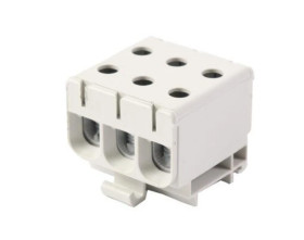 Złączka szynowa uniwersalna ETB 35/1x3 (L1,L2,L3) Al/Cu elektryczna śrubowa 6 otworów do kabli Elektro Becov