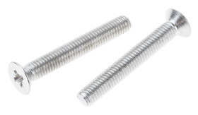 Śruby maszynowe M5 łeb z łbem stożkowym Stal nierdzewna długość 35.0mm skok 0.80mm