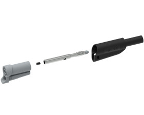 Adapter z wtykiem bananowym Męski Śruba Czarny 20A Electro PJP rozmiar 4 mm