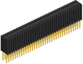 Socket header, 70 pole, pitch 1.27 mm, straight, 10027570