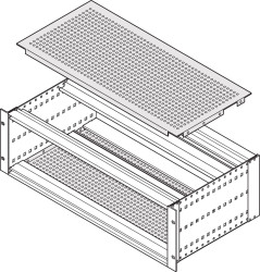 Panel stelażowy Płyta pokrywy do szafy RACK nVent SCHROFF moduły stelażowe 3U 415mm