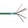 Przewód kat.6 F/UTP linka ekran, wewnętrzny, zielony, LSOH/LSZH, 4x2x26AWG, 305m
