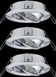 92488 Installation frame for recessed spotlights, max. 3x10 W, 50°, ro