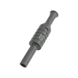 Gniazdo na przewód 4mm bezpieczne (tuleja stała) 1KV=/~ KAT.III 24A czarne