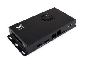 Waveshare Metal Case Designed For Raspberry Pi Official Compute Module 5 IO Board, Comes With Cooling Fan