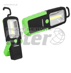 Lampa warsztatowa stojąca/hak zielona