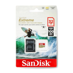 Karta pamięci SanDisk Extreme 667x microSD 32GB 100MB/s UHS-I klasa 10 z adapterem