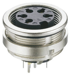 Gniazdo Din 6 -pinowe Żeński Montaż ścienny 250 V AC