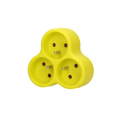 Rozgałęźnik wtyczkowy 3-gniazda z/u limonkowy OR-AE-13134/L