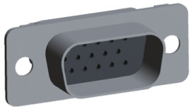 Złącze D-Sub 15-pinowe Męski Proste Montaż na kablu