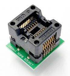 Adapter uniwersalny SOIC14 / SOP14 / SO14 (150mil) --> PDIP14 / DIL14 (300mil) open top ZIF
