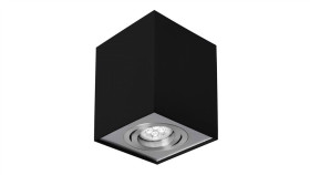 Chloe Gu10 Natynkowa Gu10 250V Ip20 97X97x125mm Czarny Kwadrat. Ruchoma