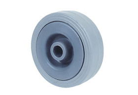 Kółko do wózka, Lite, Thermoplastic Rubber, Szary, obc.: 12kg, śred.: 30mm, szer.: 14mm