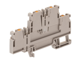 Kostka zaciskowa na szynie DIN Weidmuller poziomy: Podwójny 28 → 12AWGWciskane A 24A 800 V