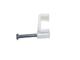 Uchwyt kabla płaski 10mm biały