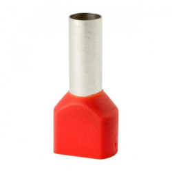 Końcówka tulejkowa izolowana HI2x 6,0/12-cze czerwona (100 szt.) Al/Cu