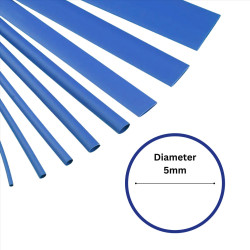 5mm x 1.2m Blue Heat Shrink Sleeve