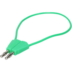 R-TECH 524648 Test Lead 25cm 4mm Stackable Plugs Green