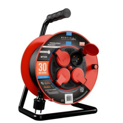 Przedłużacz bębnowy PROFESSIONAL MT105-30 4x2p+Z IP44 16A 3680W 3x1,5 30m Montis czarny