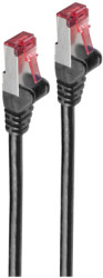 Patch cable, RJ45 plug, straight to RJ45 plug, straight, Cat 6A, S/FTP, LSZH, 0.25 m, black, BS75711-A0.25S