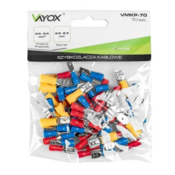 Konektory izolowane męskie + żeńskie zestaw 70 szt. VMKP-70 Vayox