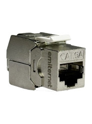 Gniazdo RJ45 STP kat. 6A keystone białe (beznarzędziowe), slim