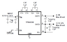 Single cell to 3.0V, 20mA dual output, high efficiency charge pump with Push-Pull power-good output | DGS | 10 | -40 to 85