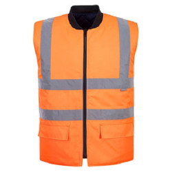 Bodywarmer Orange Hi Vis Reversible Clas