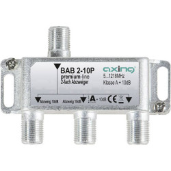 Axing BAB2-10P Cable Tv Splitter 2-Way 5-1218 Mhz For Audio &amp; Video Adapters