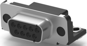 D-Sub socket, 9 pole, standard, equipped, angled, solder pin, 745781-4