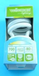 T2 SPIRAL 11W E-27 LAE-1D3E 240V 2700K