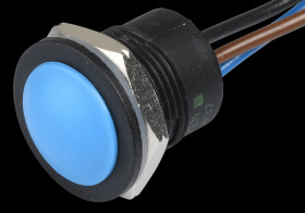 IAR5F1100 IA push-button, 16 mm - flat profile, NO/NC, blue
