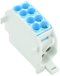 Potential distribution terminal, screw connection, 1.5-16 mm², 1 pole, 152 A, blue, 1560670000