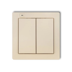 DECO Nadajnik 2-klawiszowy 4-kanałowy do systemu Exta Free beżowy 1DEF-2