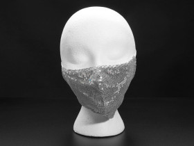 Adafruit Silver Sequined Fashion Mask