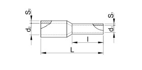4/16,5 E119 Końcówka kablowa 4mm2 izolowana 10szt szara