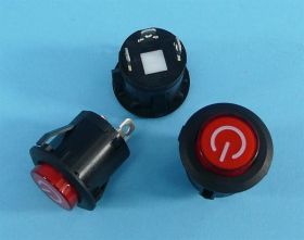 PBO-1728AR-12V 10A/250V RED PODŚ.=12V