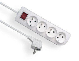 Przedłużacz z wyłącznikiem CLASSIC 4-gniazda z/u 10m /OMY 3x1/ PSN-4010W