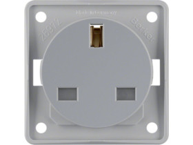 Integro Flow Gniazdo z uziemieniem "Standard brytyjski" z podwyższoną ochroną st. jasnoszare 962622506 HAGER