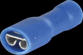 396208S Flat plug sleeve, fully insulated, width: 4.75 mm, blue