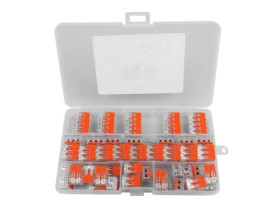 Zestaw szybkozłączek elektrycznych 2P/25 szt., 3P/25 szt., 5P/5 szt., 32A/450V, 55szt w pudełku
