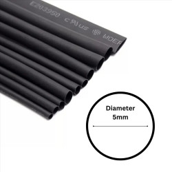 5mm x 1.2m Black Heat Shrink Sleeve