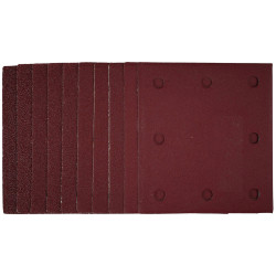 Draper 54347 1/4 Sanding Sheets-Hook &amp; Loop, 115 x 105mm, Assorted Grit 10Pc