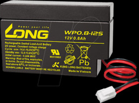 WP0.8-12S Lead fleece battery, 12 V, 0.8 Ah