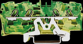 2004-1407 4-conductor feed-through terminal, 32A 4.0mm² yellow/grey