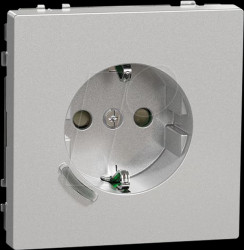 MEG2380-6036 Socket, 1-fold, stainless steel, glossy, Zigbee